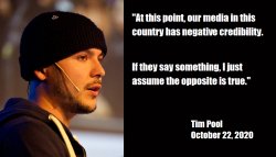 Tim Pool on the lying media Meme Template