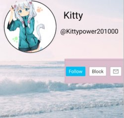 Kitty announcement template Meme Template