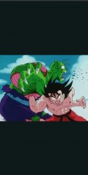 Goku punching piccolo Meme Template