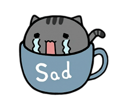 sad cat in teacup Meme Template