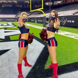 Texans cheerleaders face masks Meme Template