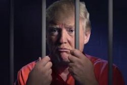 Donald Trump, tax cheat in jail. Lock Him Up! Meme Template
