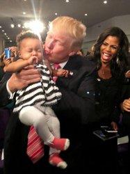 Trump kissing baby Meme Template