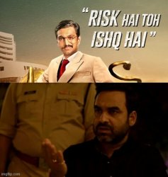 Risk hai toh ishq hai Meme Template