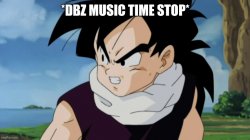 DBZ Music Time Stop Meme Template