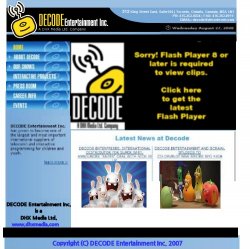 DECODE Entertainment Inc. Website (2007-2009) (Fanmade) Meme Template
