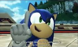 Sonic Colors - No Copyright Law in the Universe Meme Template