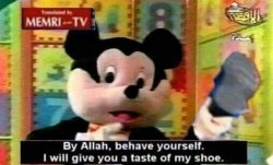By allah, behave yourself or i will give you a taste of my shoe Meme Template