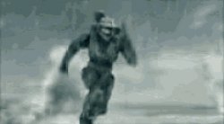 Me when I run from Area 51 Meme Template