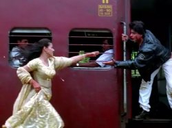 DDLJ Train Scene Meme Template