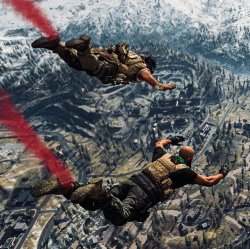 Warzone Duo Parachute Meme Template