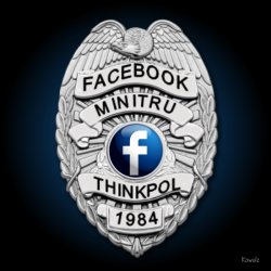 Facebook MiniTru ThinkPol 1984 Badge Meme Template