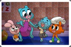 Gumball Diapered Family Meme Template