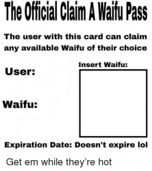 Waifu pass Meme Template