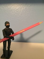 Cobra Soldier With Large Pencil Meme Template