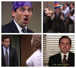 Michael Scott four moods Meme Template