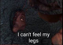 I can't feel my legs Meme Template