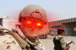 Laser Eye Desert Soldier Meme Template