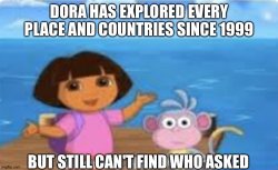 Dora who asked 2 Meme Template