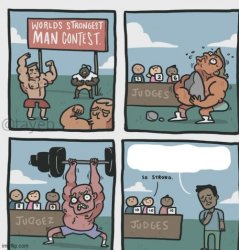 Strongest man contest Meme Template