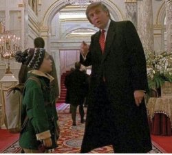 Trump with Kevin McAllister Meme Template