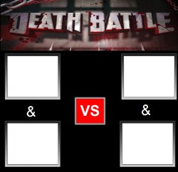 Death battle 2 vs 2 Meme Template