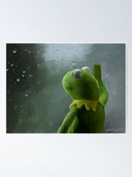 Kermit looking out window Meme Template
