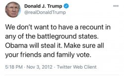 Donald Trump recount tweet Meme Template