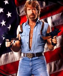 Chuck Norris American flag Meme Template