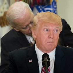 Biden Whispering To Trump Meme Template