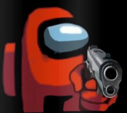 Red holding a pistol Meme Template