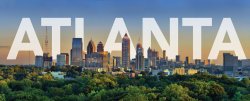 Atlanta skyline with text Meme Template