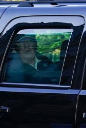 Trump in car on phone Meme Template