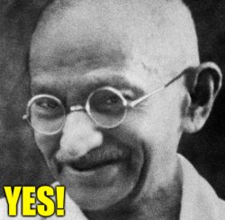 gandhi yes Meme Template