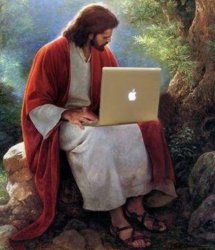 Jesus On MacBook Meme Template