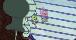 Squidward looking out window Meme Template