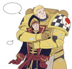 Lamenter hugging commissar Meme Template