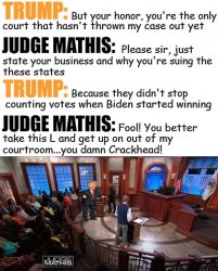 Trump Judge Mathis Take This L And Get Out Of My Courtroom Meme Template
