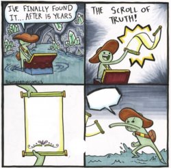 Scroll of truth blank Meme Template