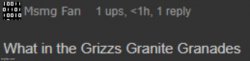 What in the Grizzs Granite Granades Meme Template