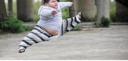 fat kid jumping Meme Template