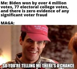 MAGA so you're telling me there's a chance Meme Template