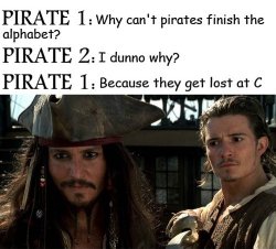 Pirates of the Caribbean Lost At C Joke Meme Template