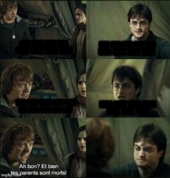 harry potter "tes parent sont mort Meme Template