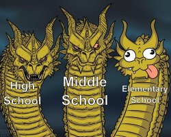 School in a nutshell Meme Template