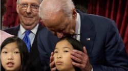 Biden around kids Meme Template