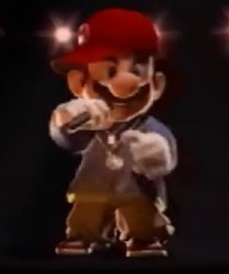 Rapper Mario Meme Template