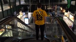 Schlatt On A Escalator Meme Template