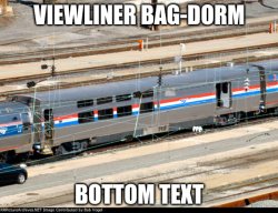 viewliner bag-dorm bottom text Meme Template
