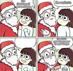Santa and a child Meme Template